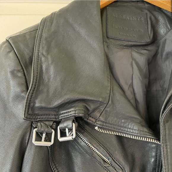 Soft, beautiful lambskin leather Belvedere Jacket from All Saints US size 10 - Picture 10 of 16